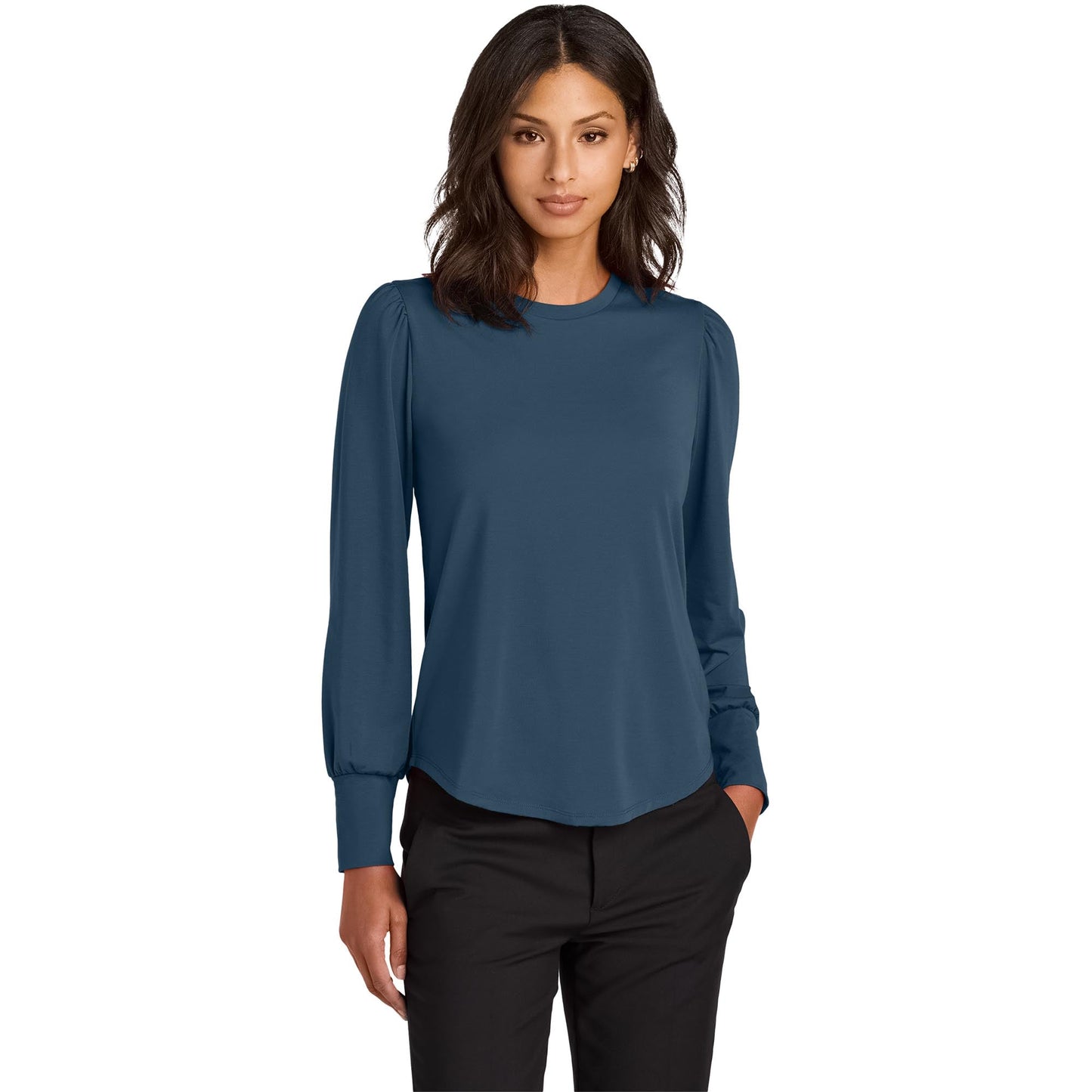 Deep Black Blouse - Mercer+Mettle - Stretch Jersey Top