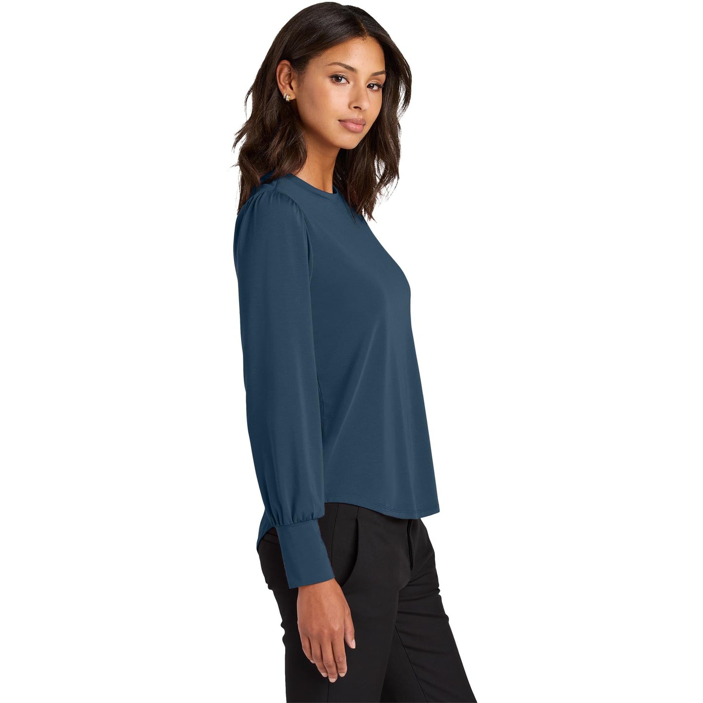 Deep Black Blouse - Mercer+Mettle - Stretch Jersey Top