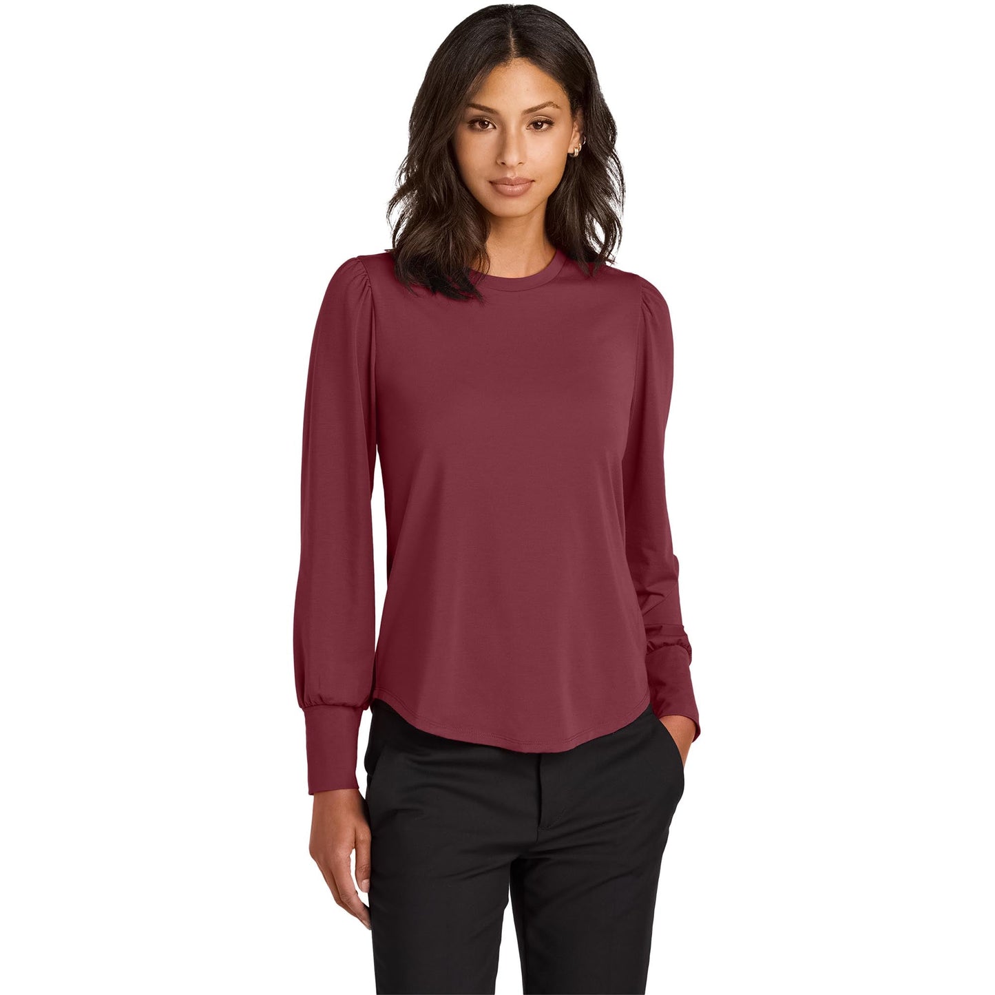 Deep Black Blouse - Mercer+Mettle - Stretch Jersey Top
