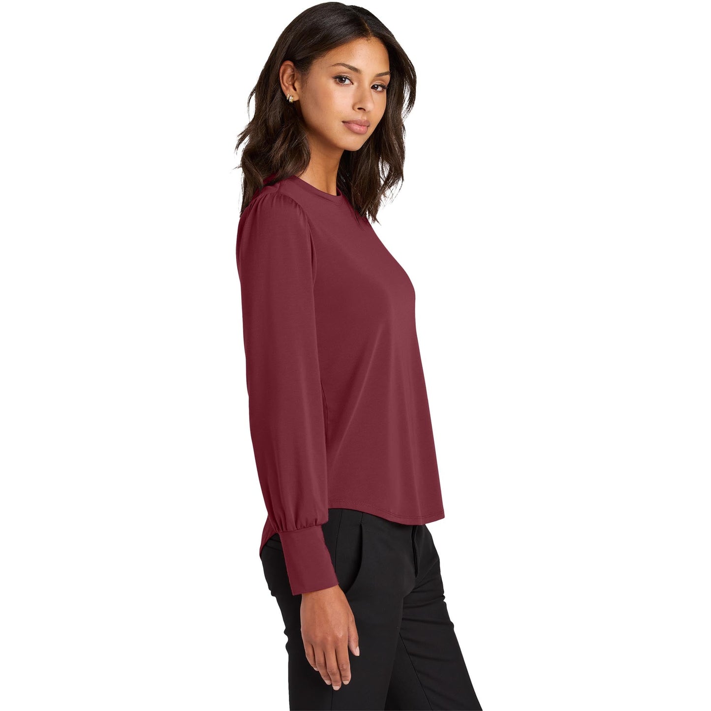 Deep Black Blouse - Mercer+Mettle - Stretch Jersey Top