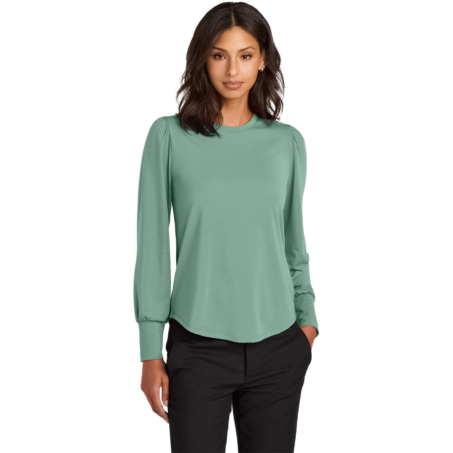 Deep Black Blouse - Mercer+Mettle - Stretch Jersey Top