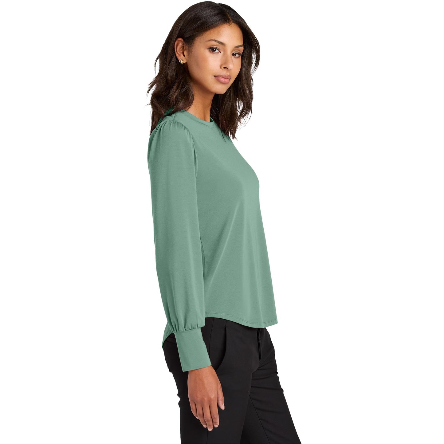 Deep Black Blouse - Mercer+Mettle - Stretch Jersey Top