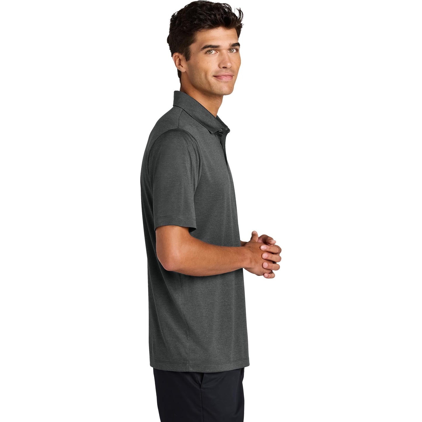 Deep Black Polo Shirt - Mercer+Mettle - Sustainable Fabric