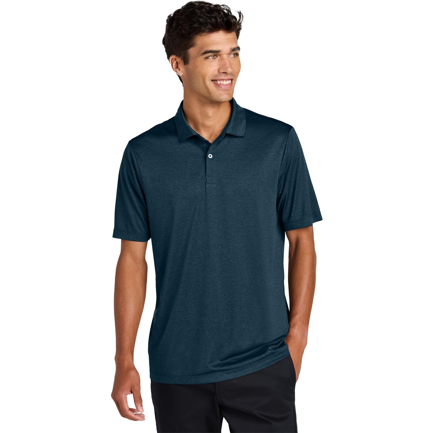 Deep Black Polo Shirt - Mercer+Mettle - Sustainable Fabric