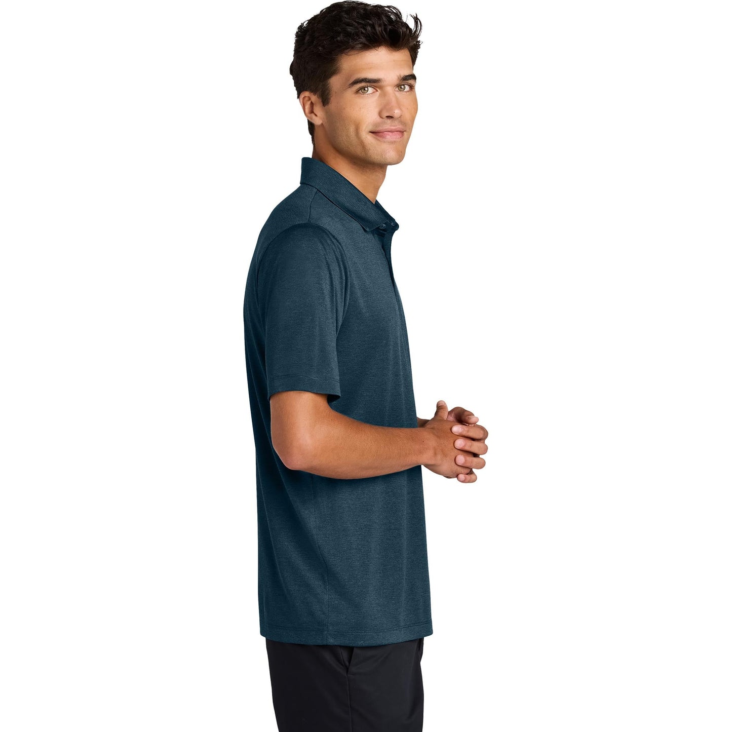 Deep Black Polo Shirt - Mercer+Mettle - Sustainable Fabric