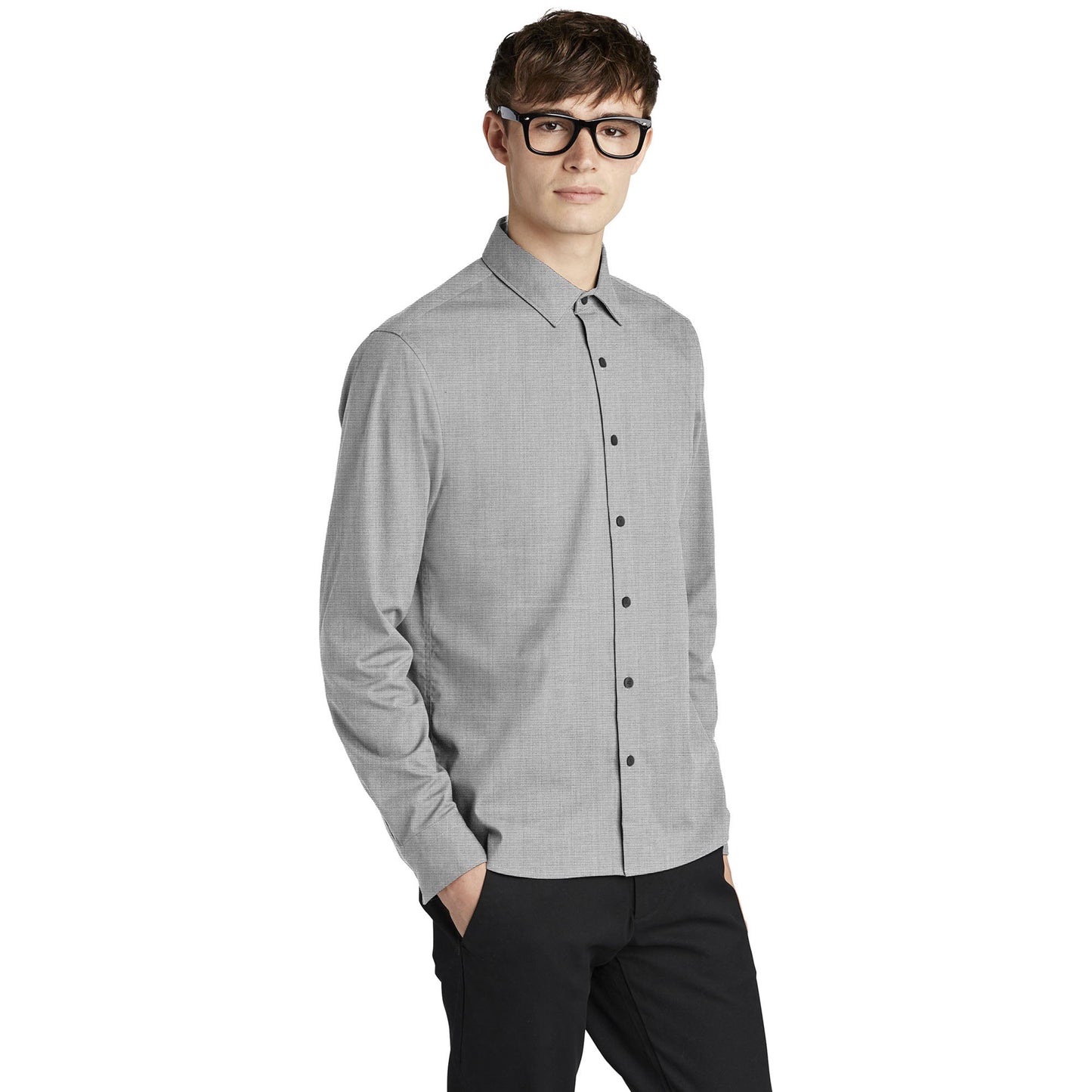 Deep Black Button Up Shirt - Mercer+Mettle - Modern Fit