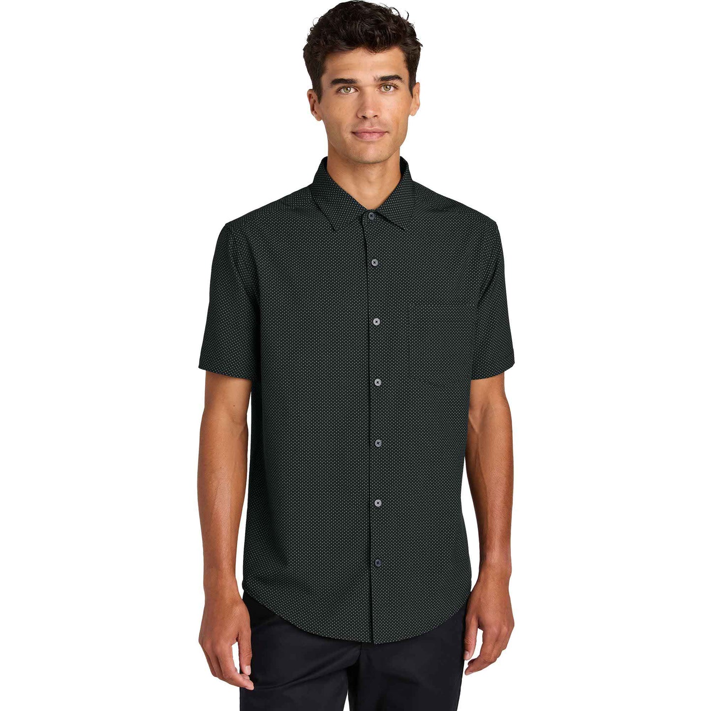 Deep Black Button Up Shirt - Mercer+Mettle - Stylish Tech