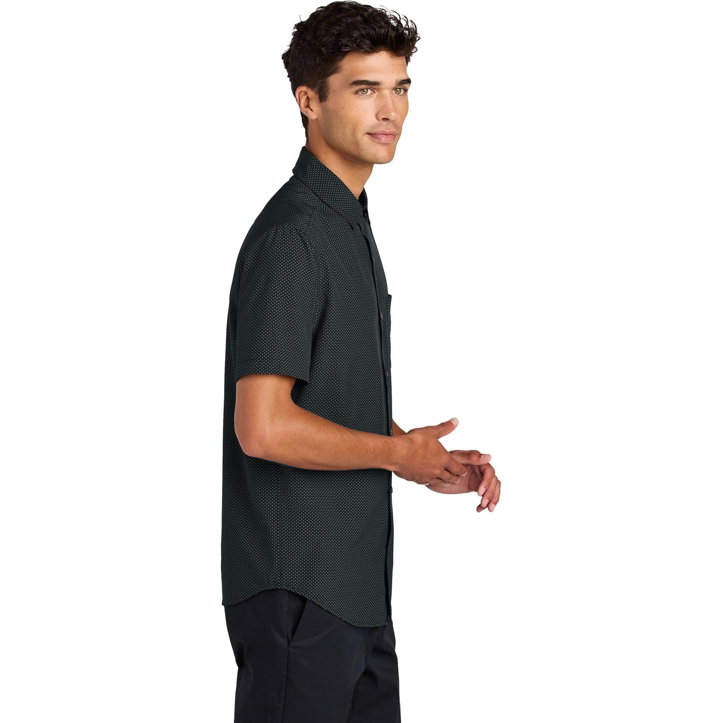 Deep Black Button Up Shirt - Mercer+Mettle - Stylish Tech