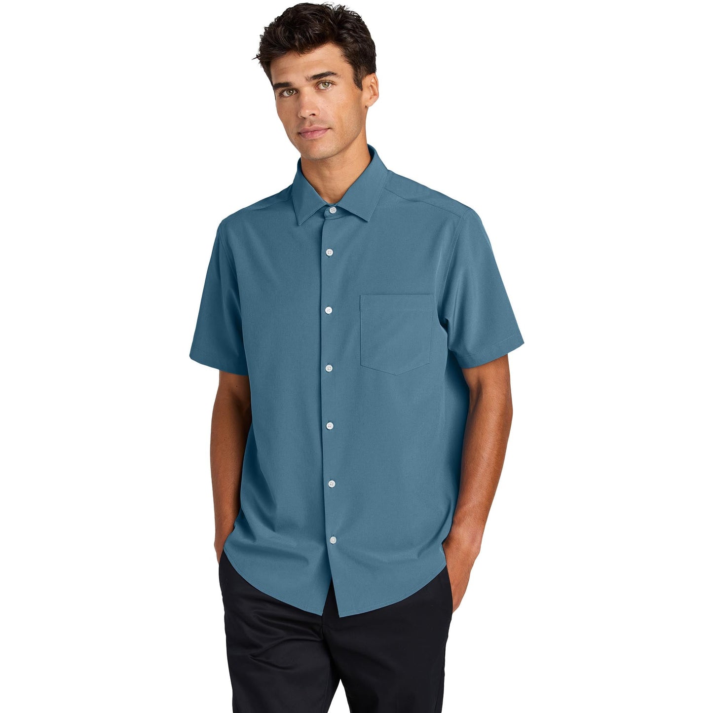Deep Black Button Up Shirt - Mercer+Mettle - Stylish Tech