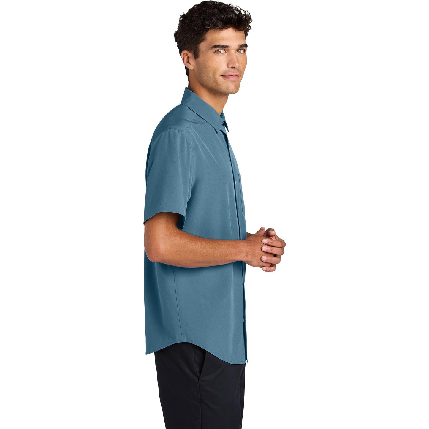 Deep Black Button Up Shirt - Mercer+Mettle - Stylish Tech