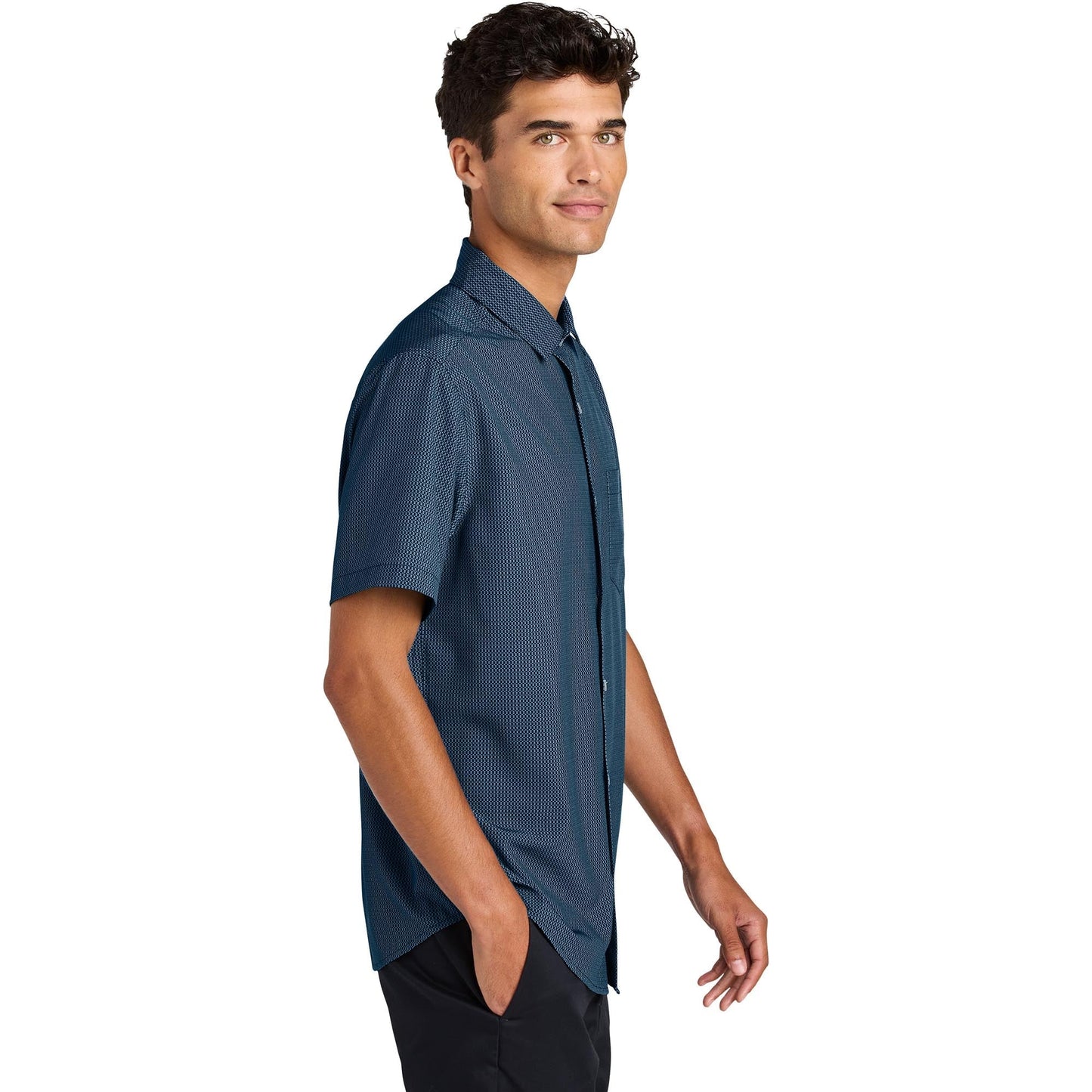 Deep Black Button Up Shirt - Mercer+Mettle - Stylish Tech