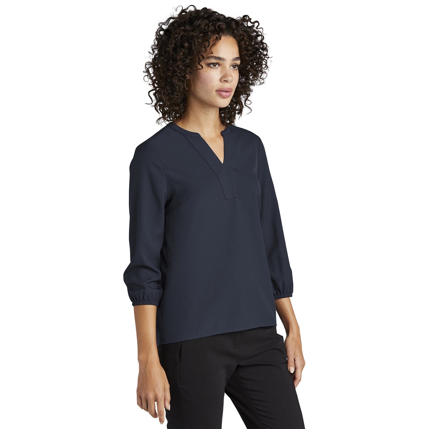 Deep Black Blouses - Mercer+Mettle - Stretch Crepe
