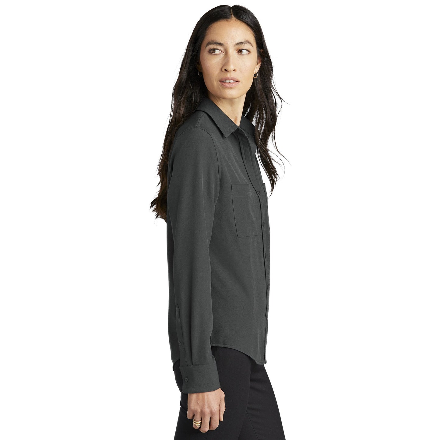Deep Black Blouses - Mercer+Mettle - Stylish Crepe Blouse