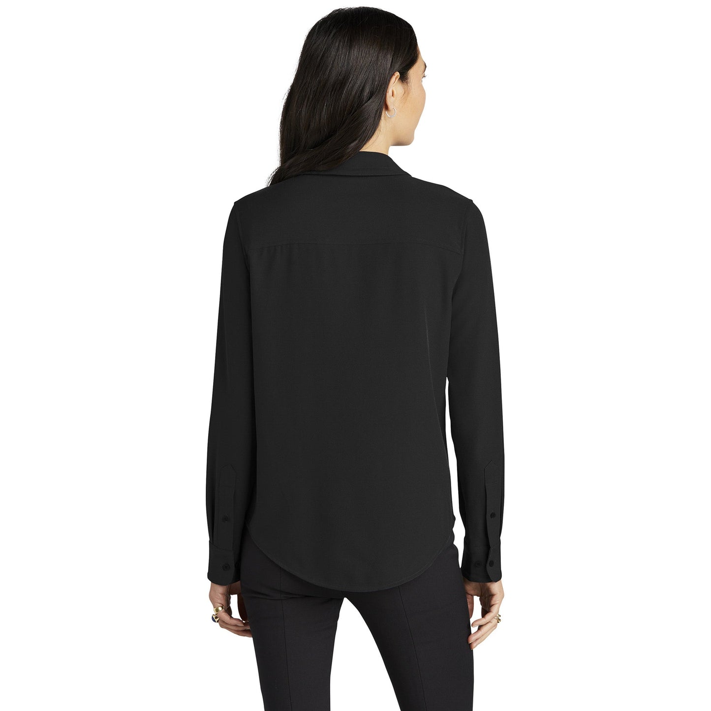 Deep Black Blouses - Mercer+Mettle - Stylish Crepe Blouse