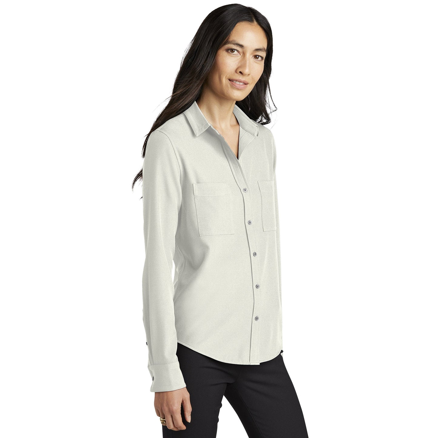 Deep Black Blouses - Mercer+Mettle - Stylish Crepe Blouse