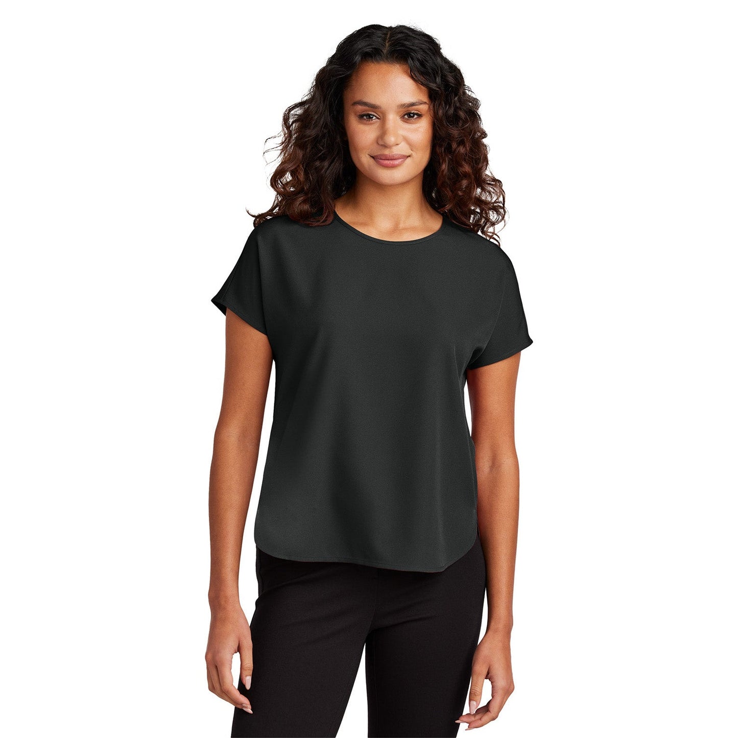 Deep Black Blouse - Mercer+Mettle - Elegant Stretch Crepe