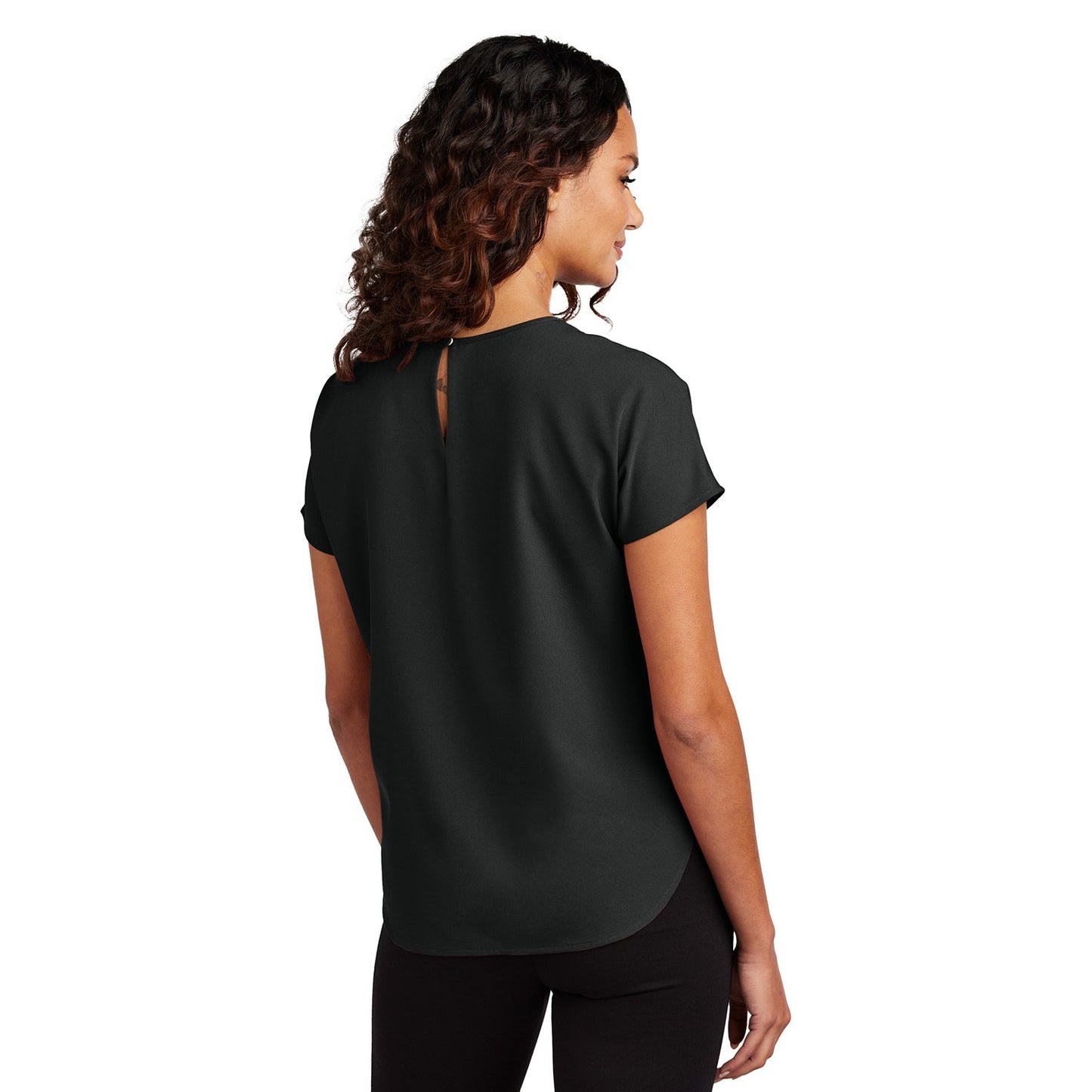 Deep Black Blouse - Mercer+Mettle - Elegant Stretch Crepe
