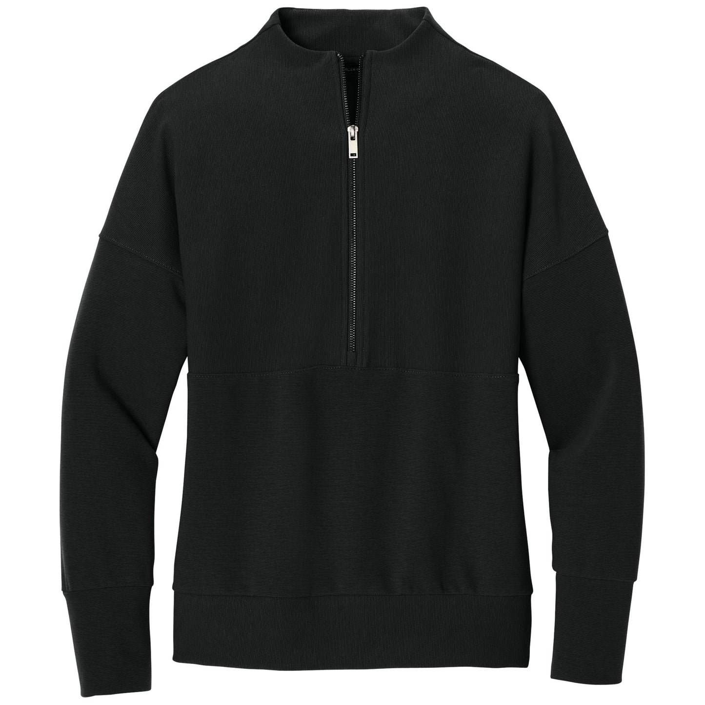Deep Black Sweater - Mercer+Mettle - Textured Cotton Blend