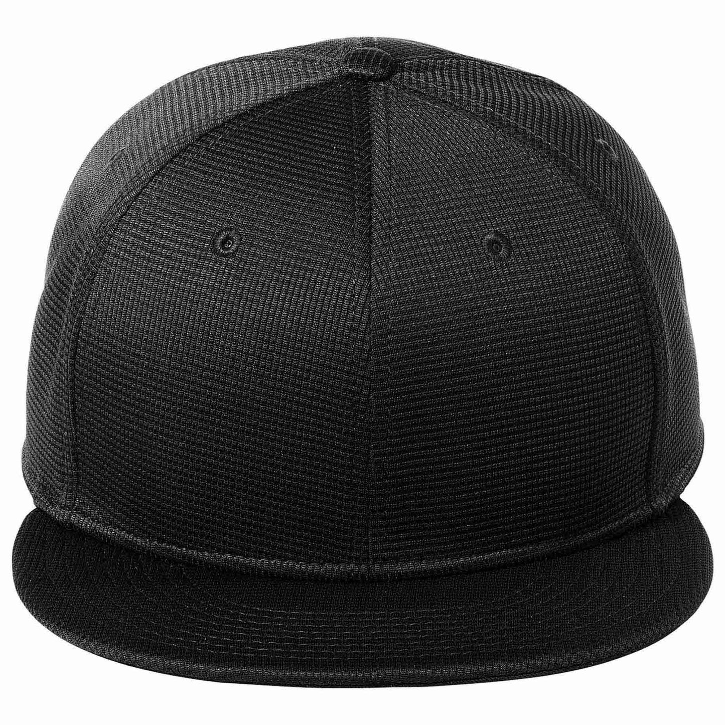 Black Flat Brim Hat - New Era - Structured Snapback