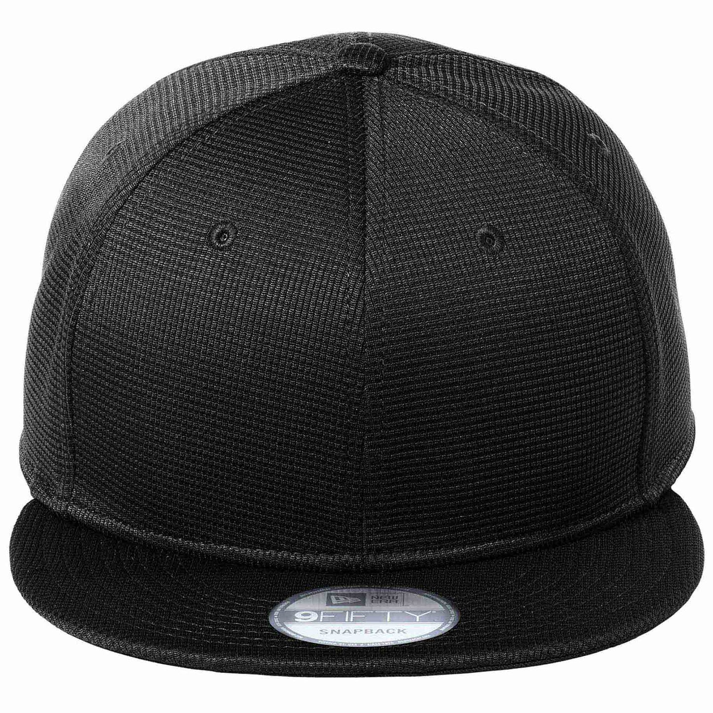 Black Flat Brim Hat - New Era - Structured Snapback