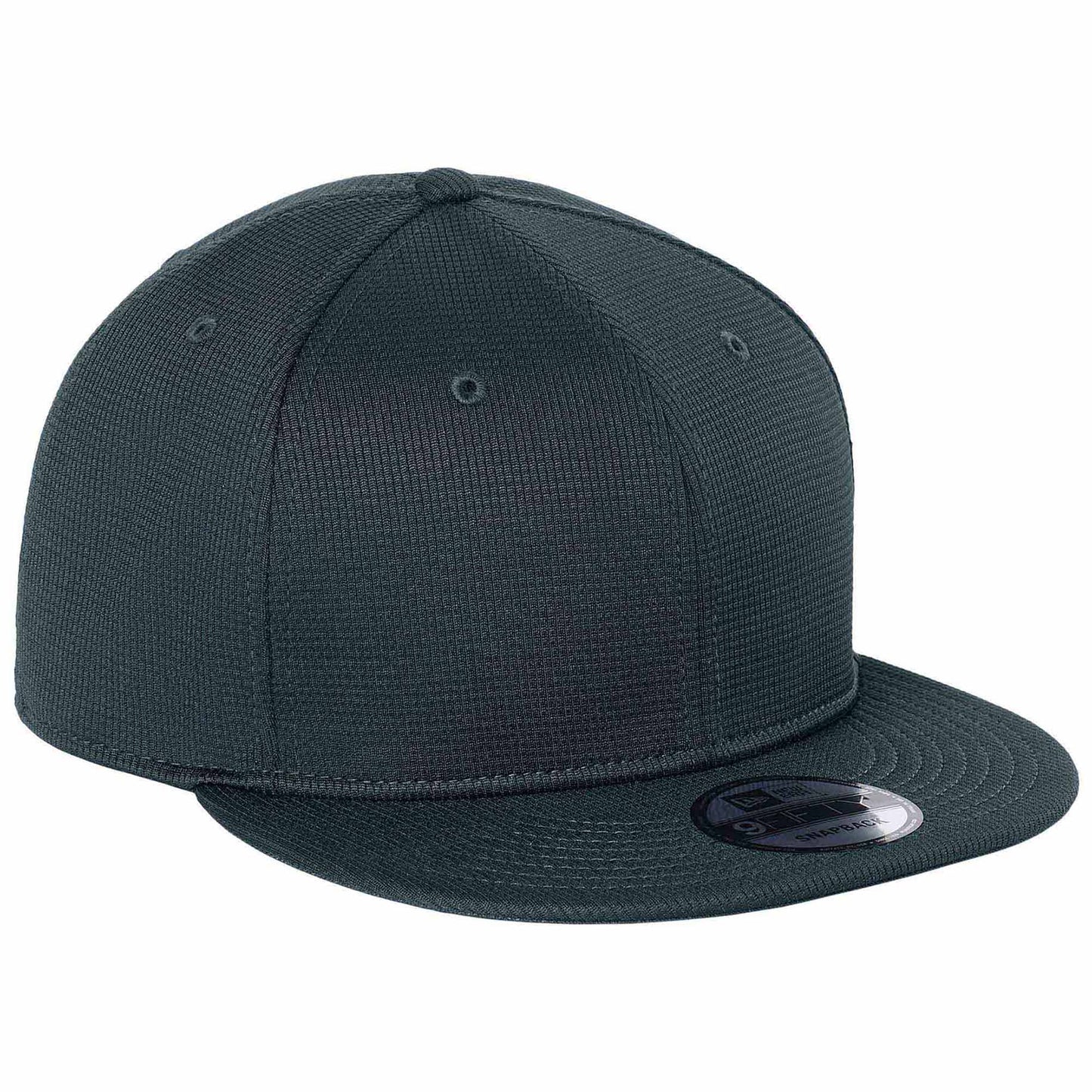 Black Flat Brim Hat - New Era - Structured Snapback