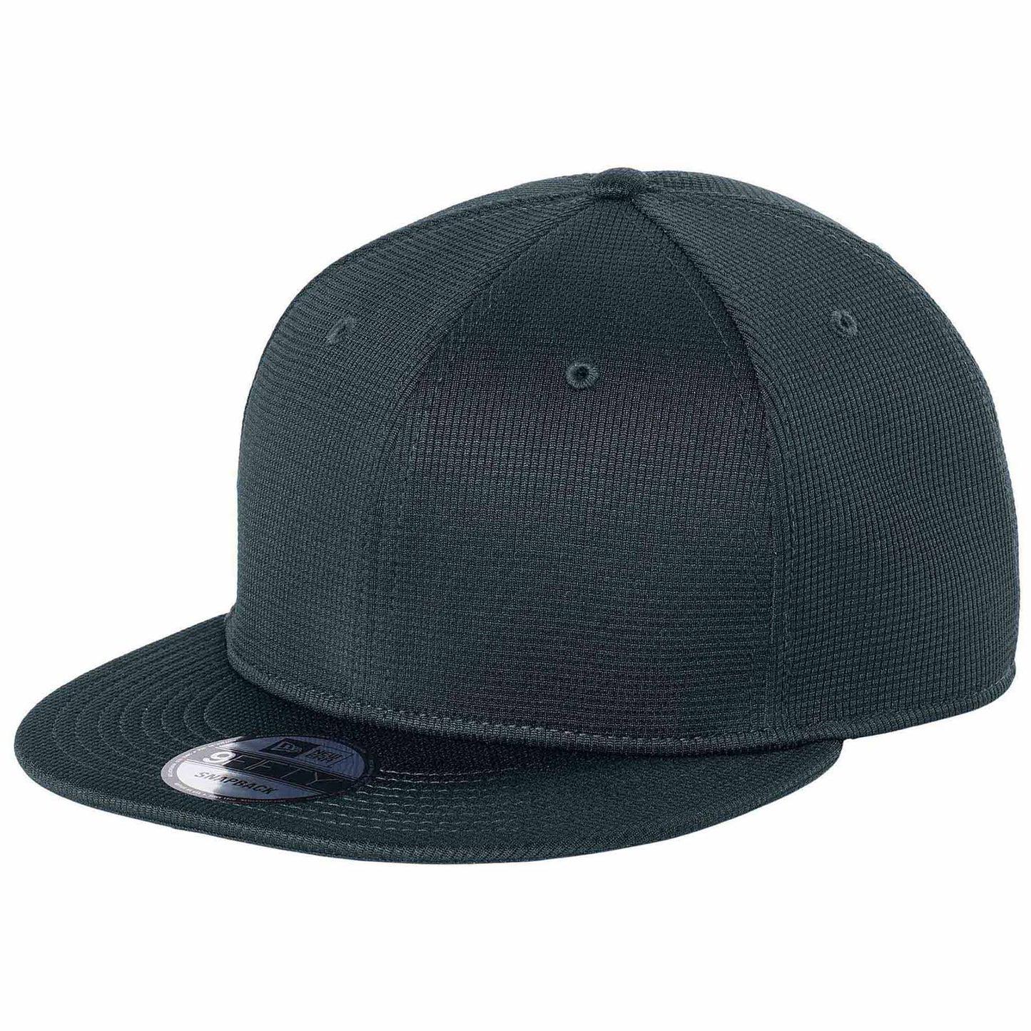 Black Flat Brim Hat - New Era - Structured Snapback