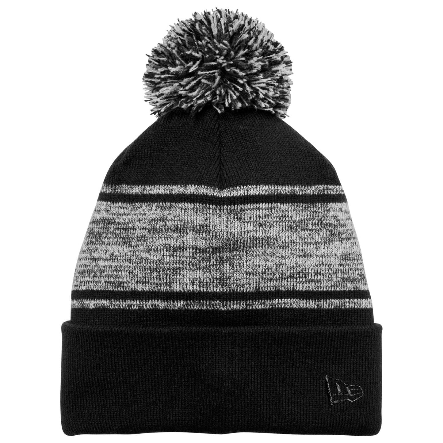 Black/Deep Navy Beanie - New Era - Pom Style