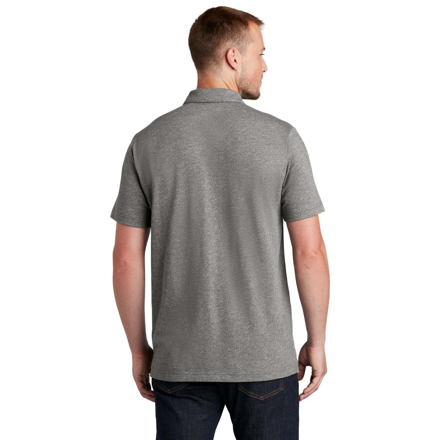 Black Twist Polo Shirt - New Era - Soft Slub Fabric