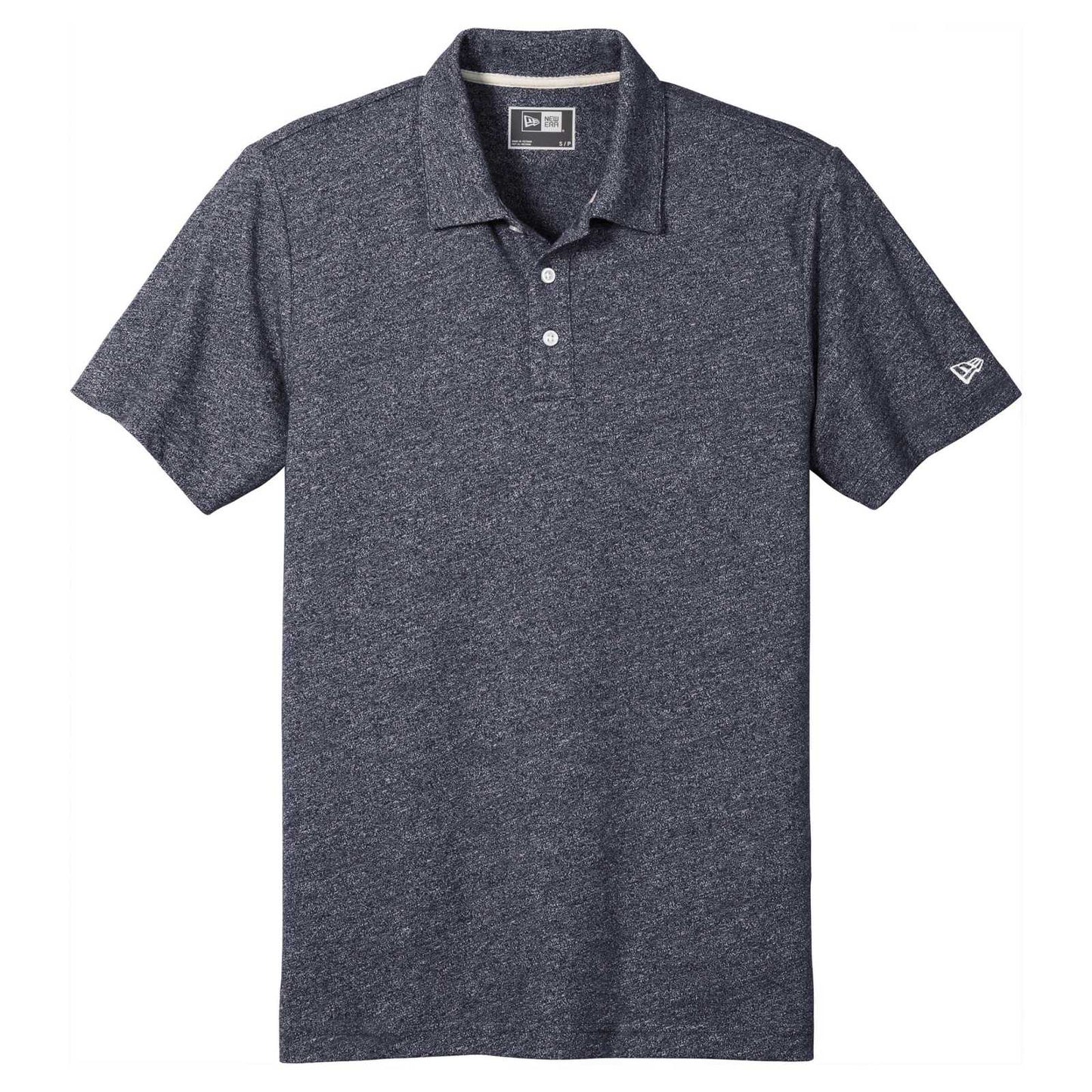 Black Twist Polo Shirt - New Era - Soft Slub Fabric