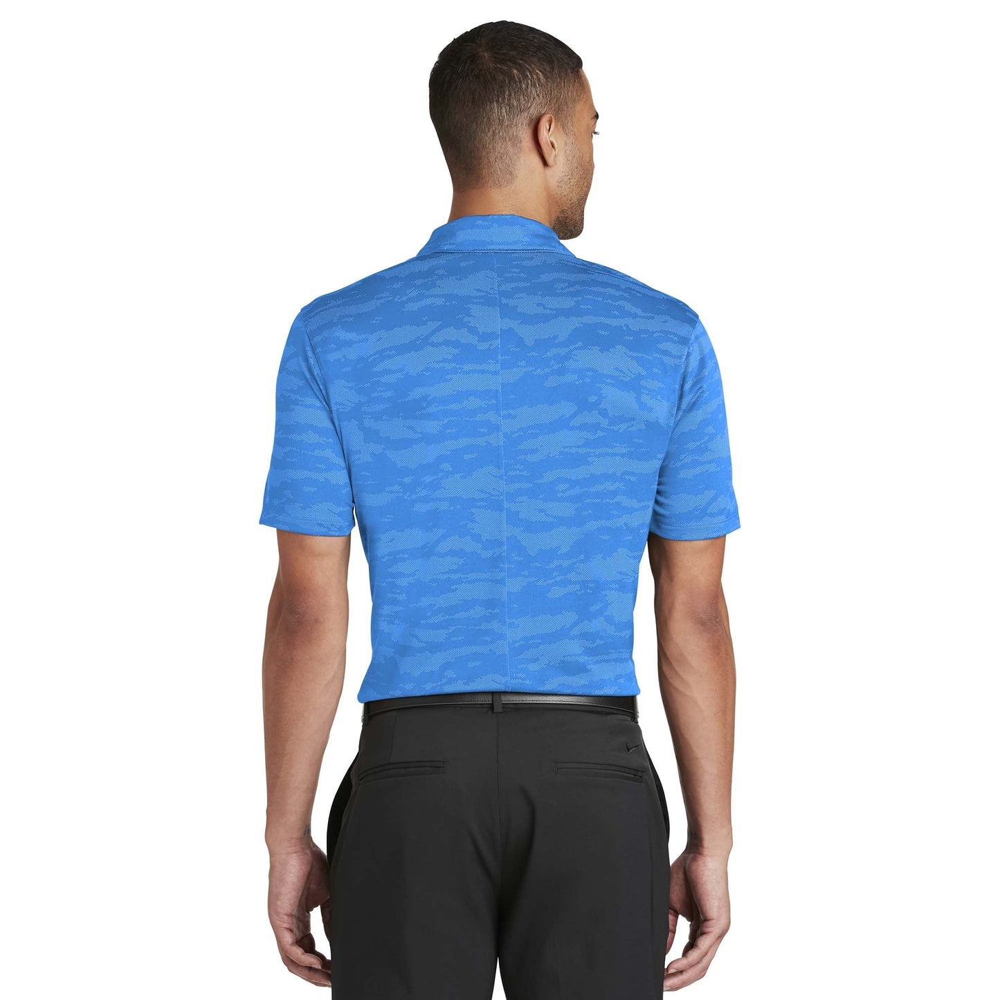 Blue Polo Shirts - Nike - Stylish Jacquard Design - Quality
