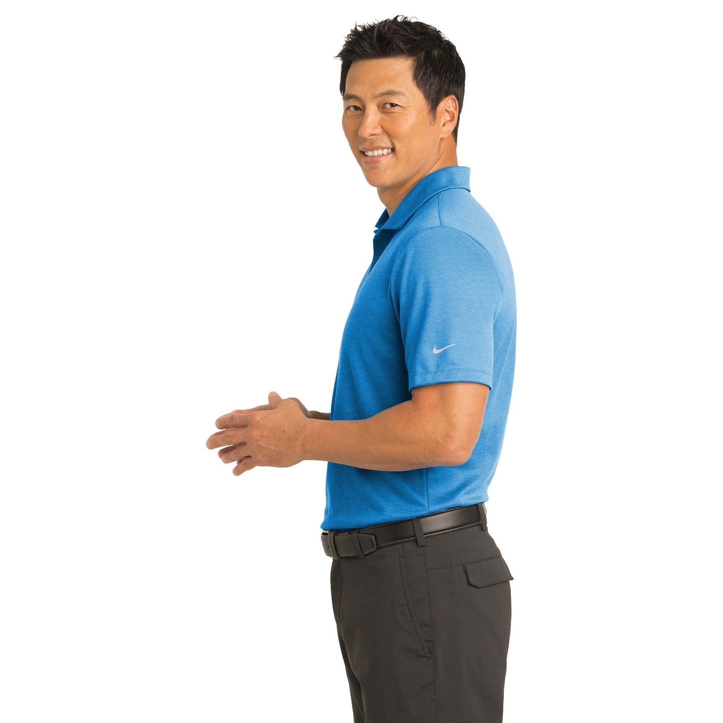 Photo Blue Polo Shirt - Nike - Soft Dri-Fit Fabric