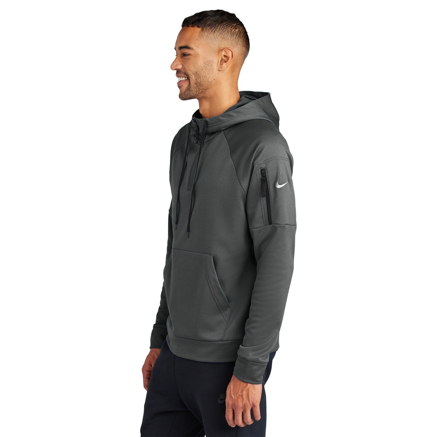 Anthracite Sweatshirt - Nike - Warm Fleece Hoodie - Active Wear