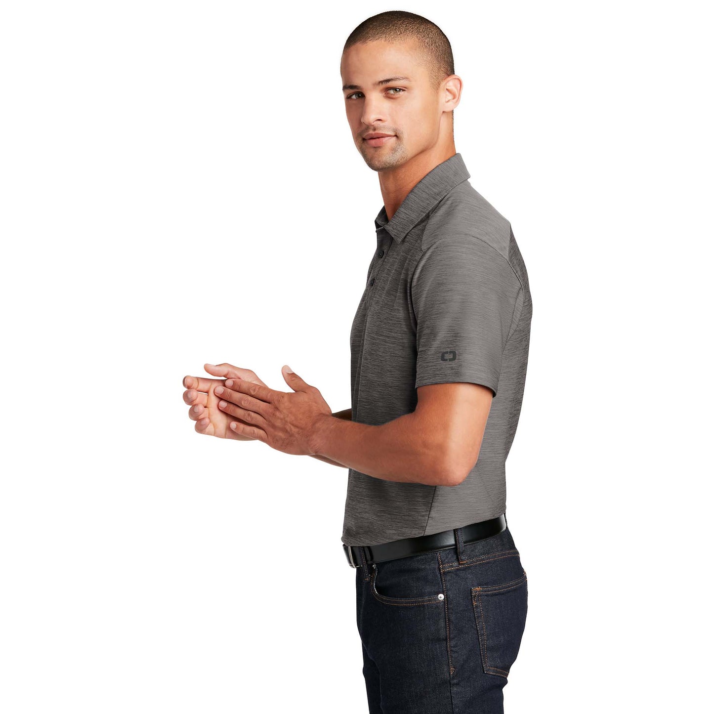 Blacktop Polo Shirts - OGIO - Tonal Heather Fabric