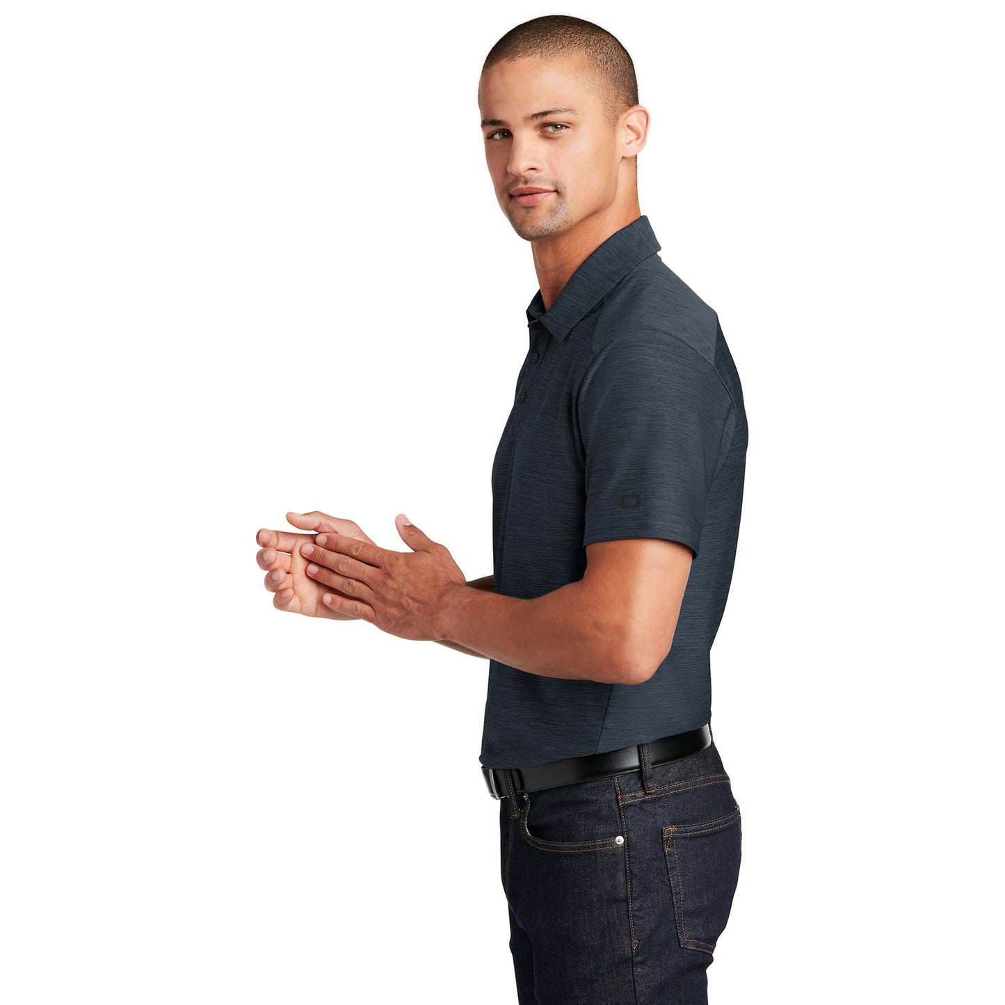 Blacktop Polo Shirts - OGIO - Tonal Heather Fabric