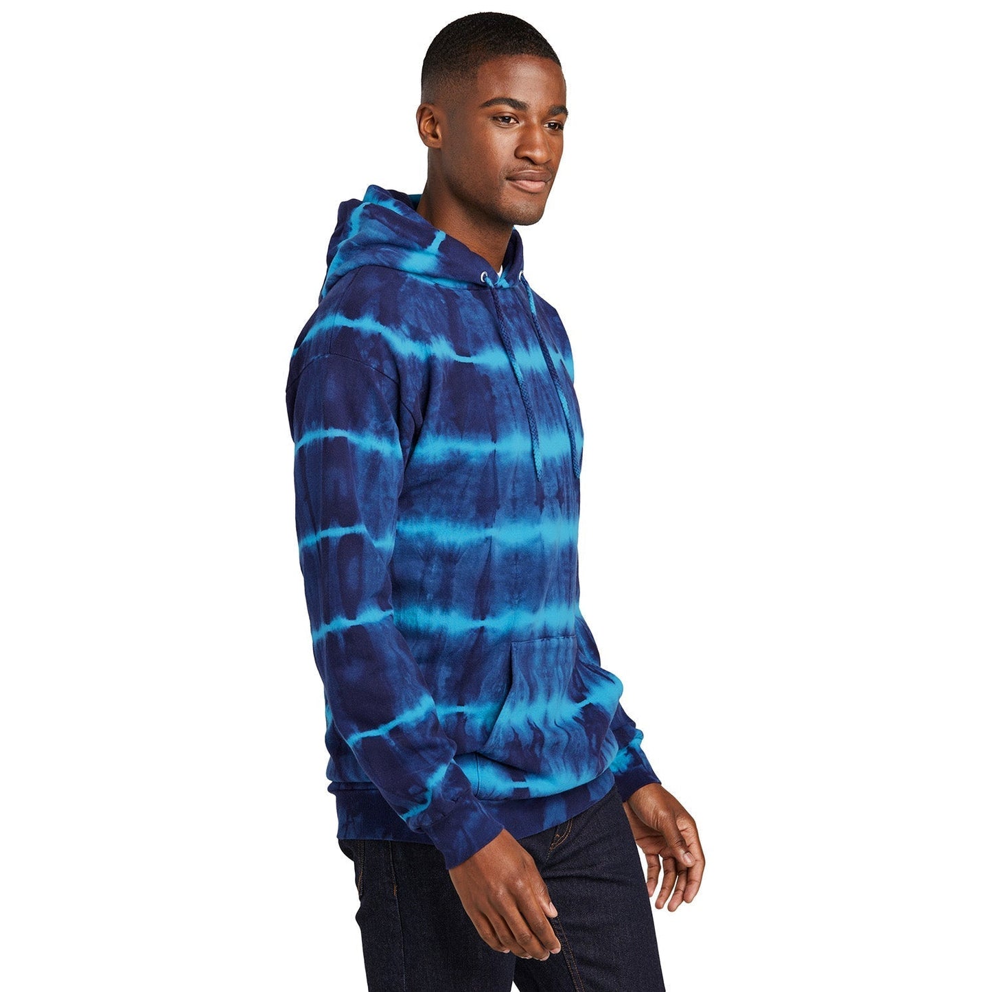 Black/White Sweatshirt - Port & Company - Tie-Dye Fleece