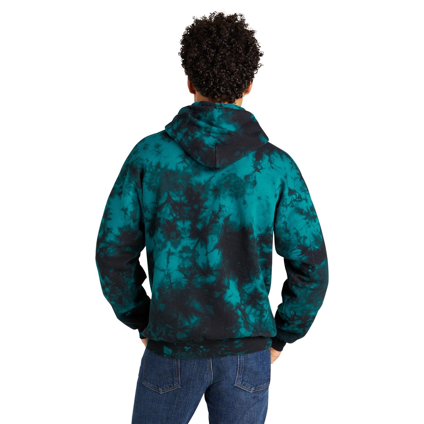 Black/Red Tie-Dye Hoodie - Port & Company - Unique Style