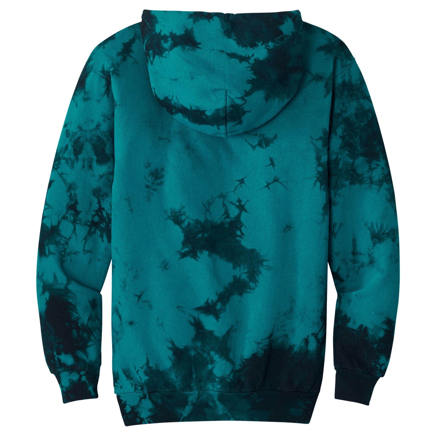 Black/Red Tie-Dye Hoodie - Port & Company - Unique Style