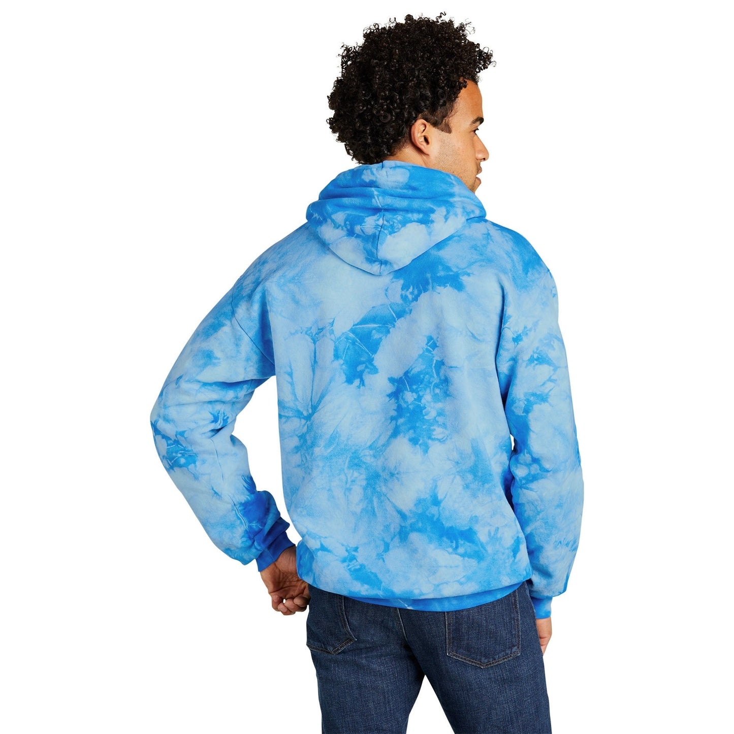 Black/Red Tie-Dye Hoodie - Port & Company - Unique Style