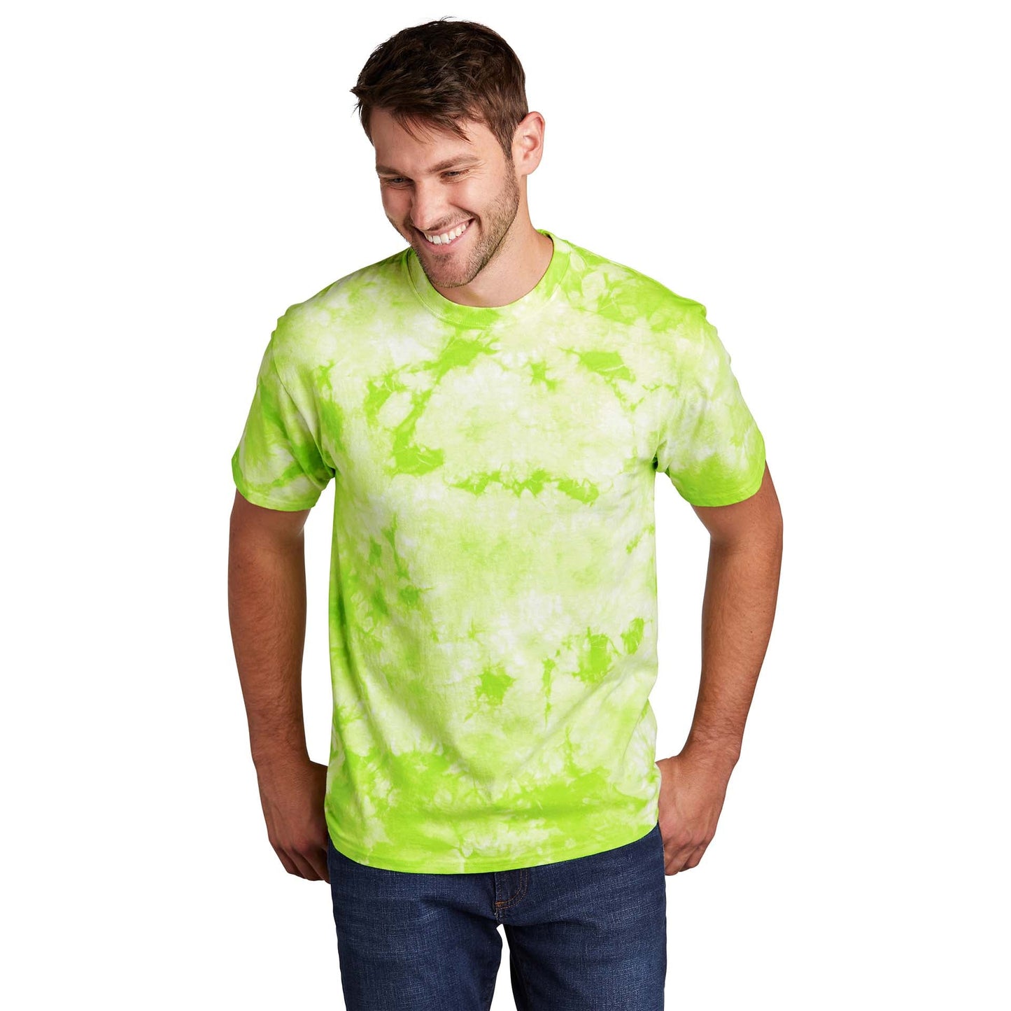 Black Red T-Shirts - Port & Company - Vibrant Tie-Dye