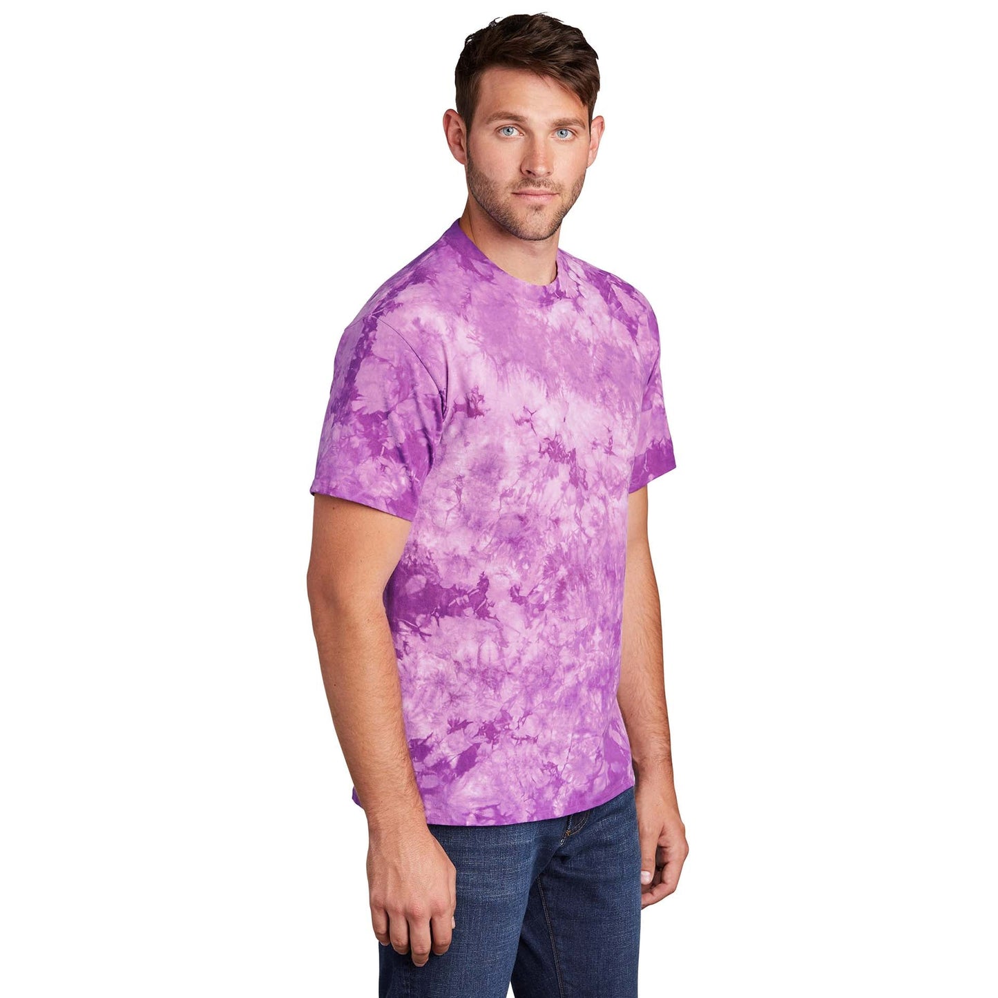 Black Red T-Shirts - Port & Company - Vibrant Tie-Dye