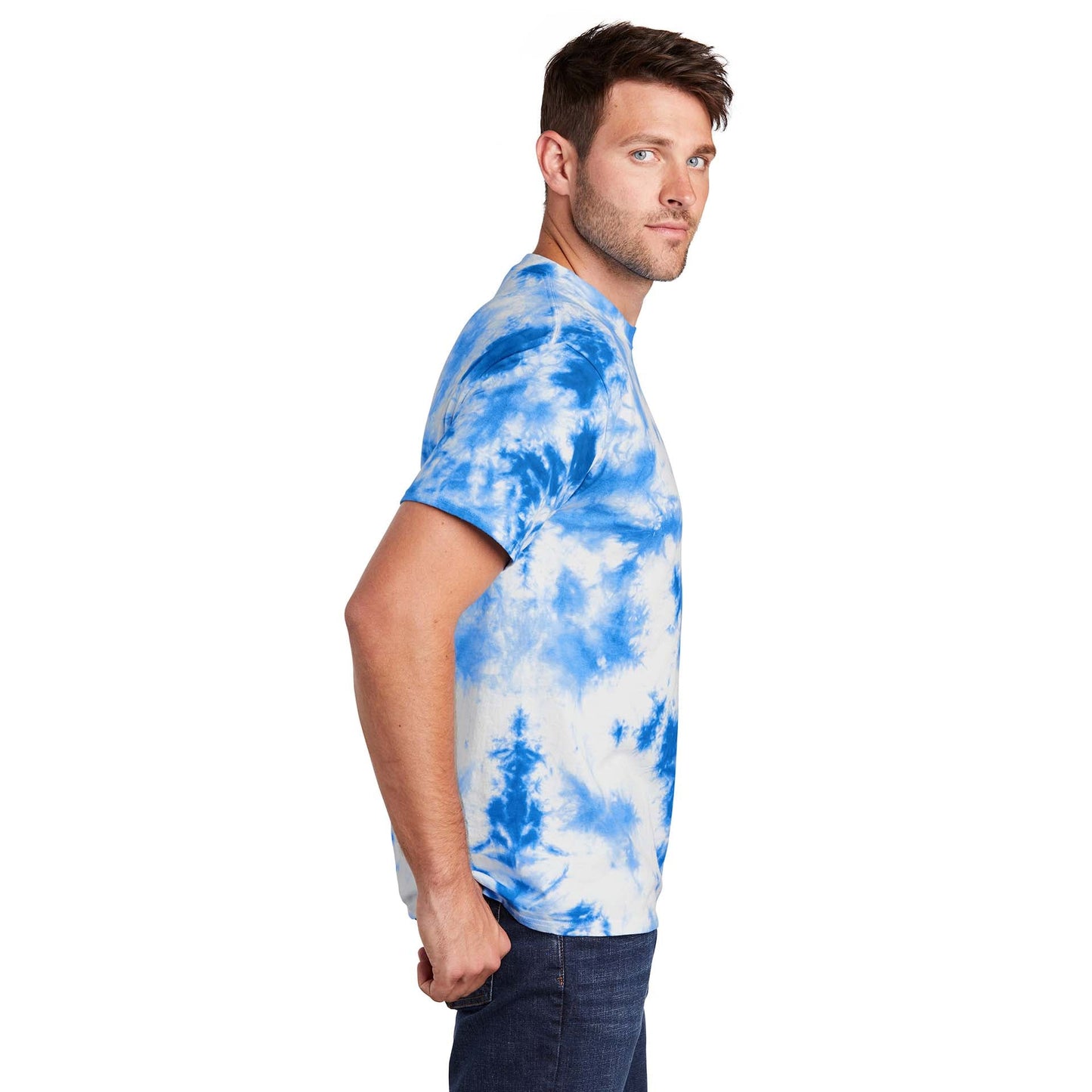 Black Red T-Shirts - Port & Company - Vibrant Tie-Dye