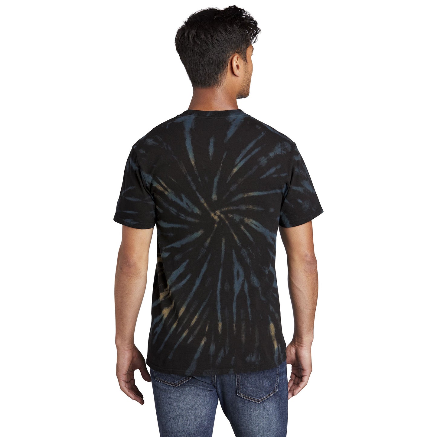 Black Galaxy Spiral T-Shirt - Port & Company - Vibrant Colors