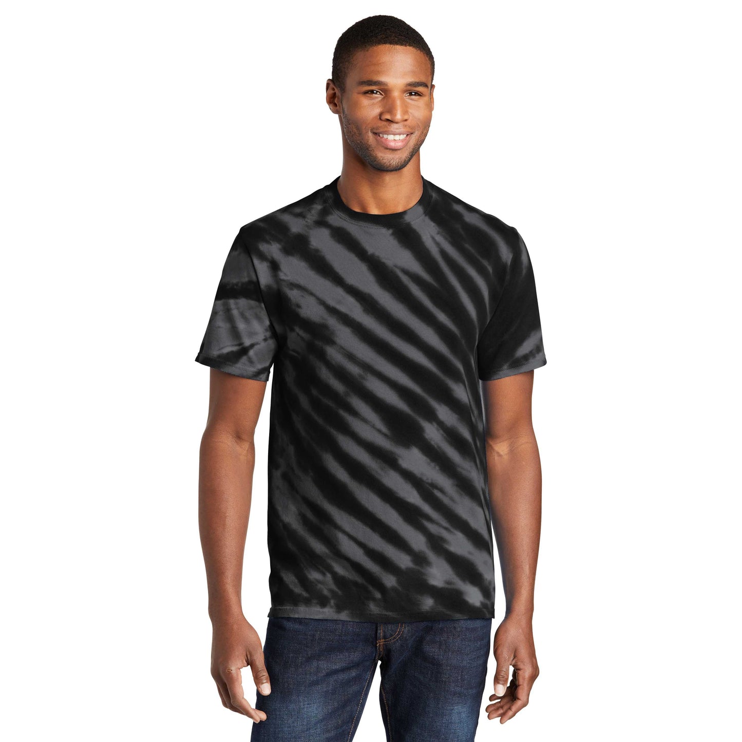 Black Tie-Dye T-Shirt - Port & Company - Vibrant Colors