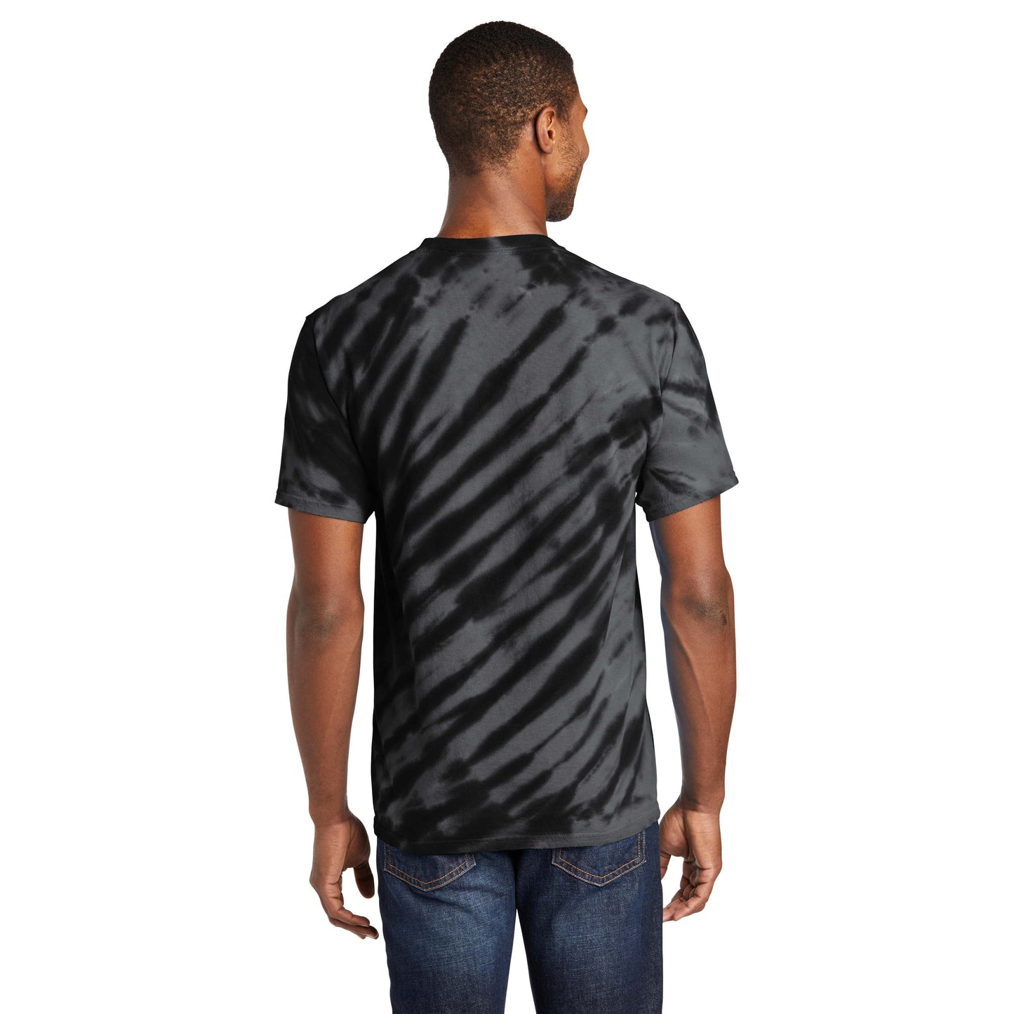 Black Tie-Dye T-Shirt - Port & Company - Vibrant Colors