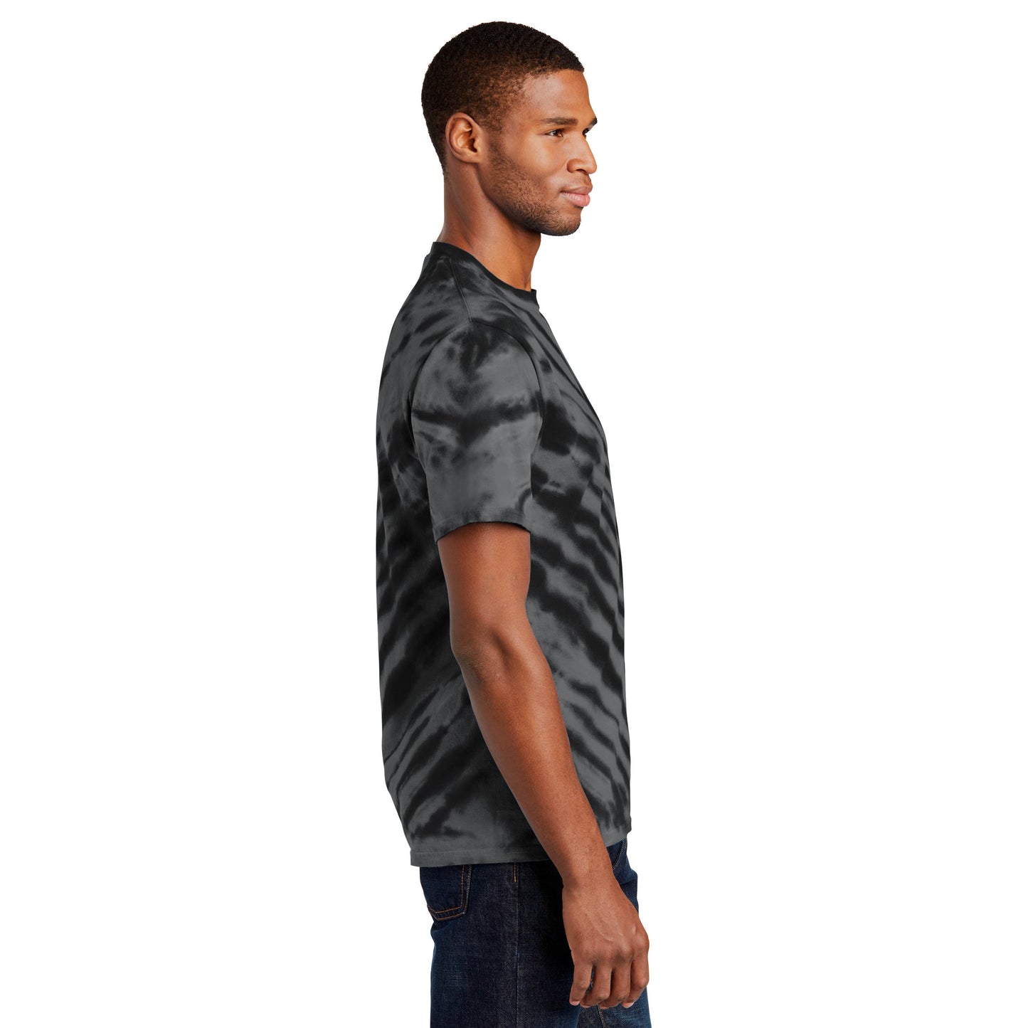 Black Tie-Dye T-Shirt - Port & Company - Vibrant Colors