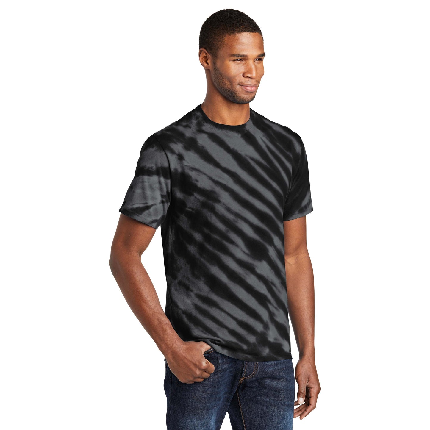 Black Tie-Dye T-Shirt - Port & Company - Vibrant Colors