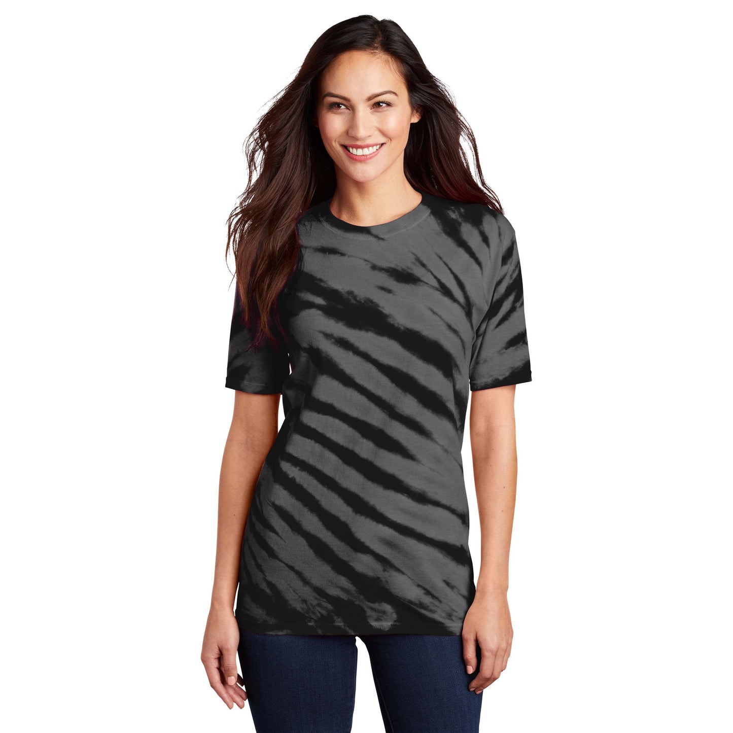 Black Tie-Dye T-Shirt - Port & Company - Vibrant Colors