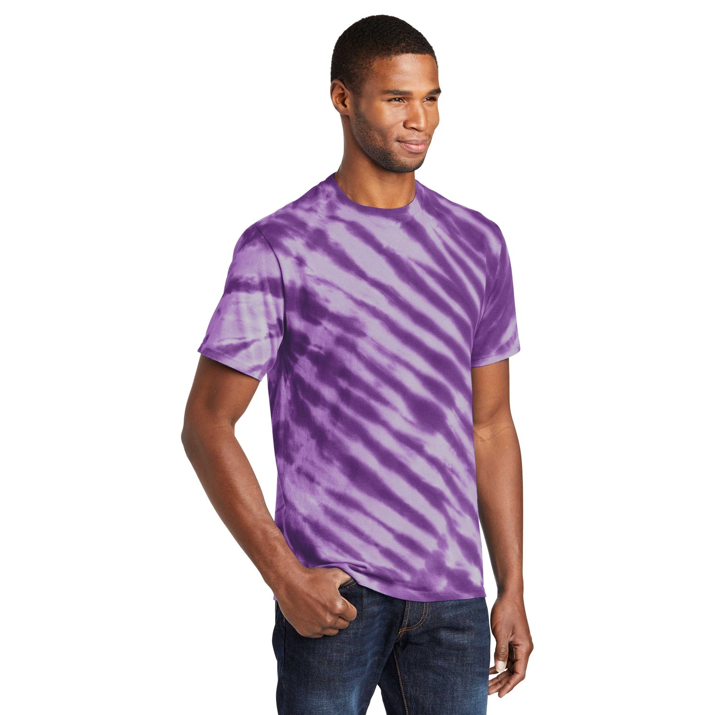 Black Tie-Dye T-Shirt - Port & Company - Vibrant Colors
