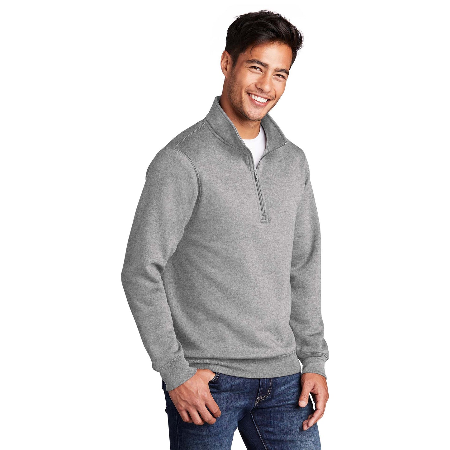 Athletic Heather Sweatshirt - Port & Company - Cozy Fleece