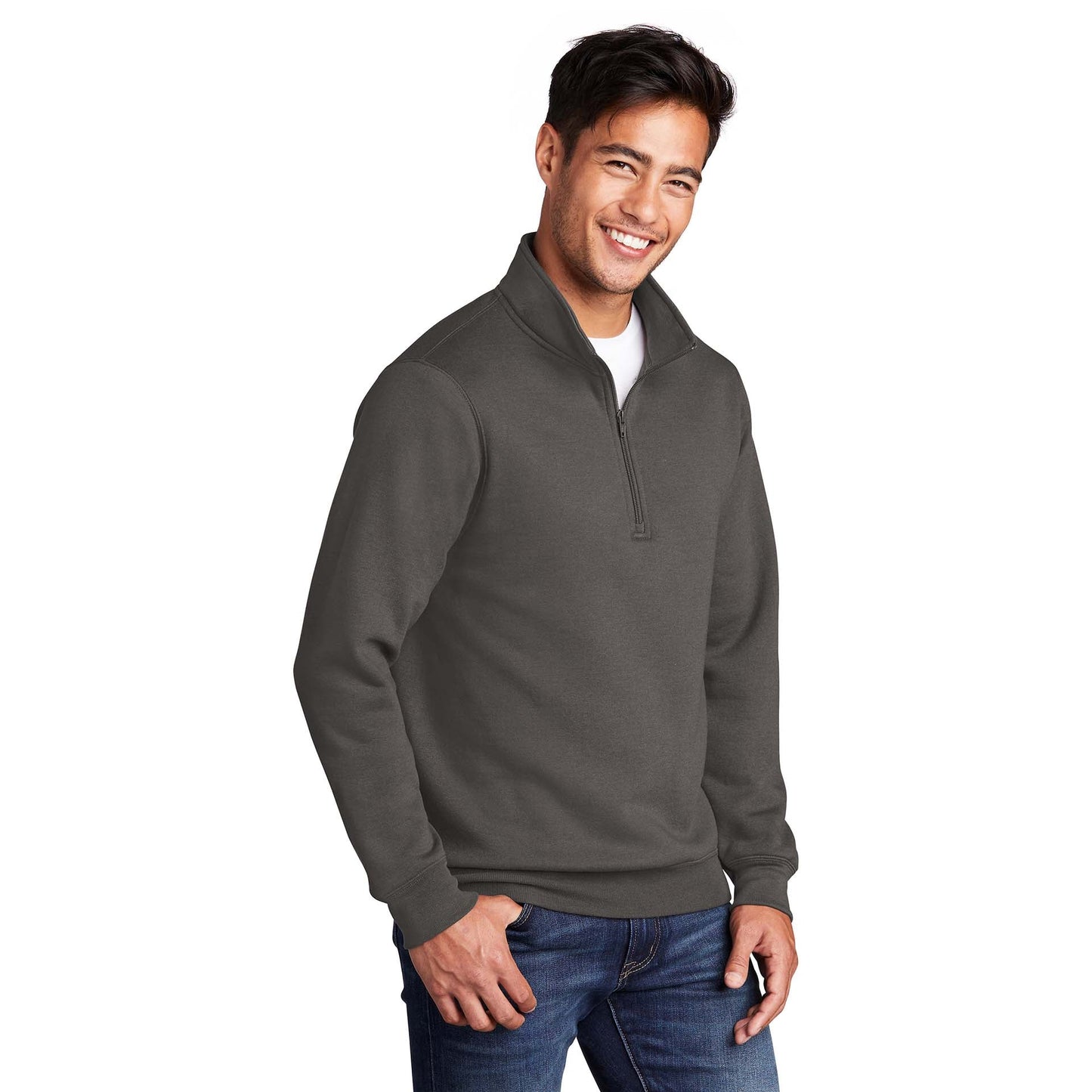 Athletic Heather Sweatshirt - Port & Company - Cozy Fleece